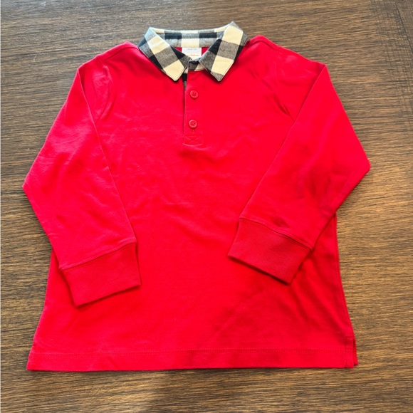 Hanna Andersson Red Polo Holiday Rugby Shirt, 5T - Picture 1 of 7